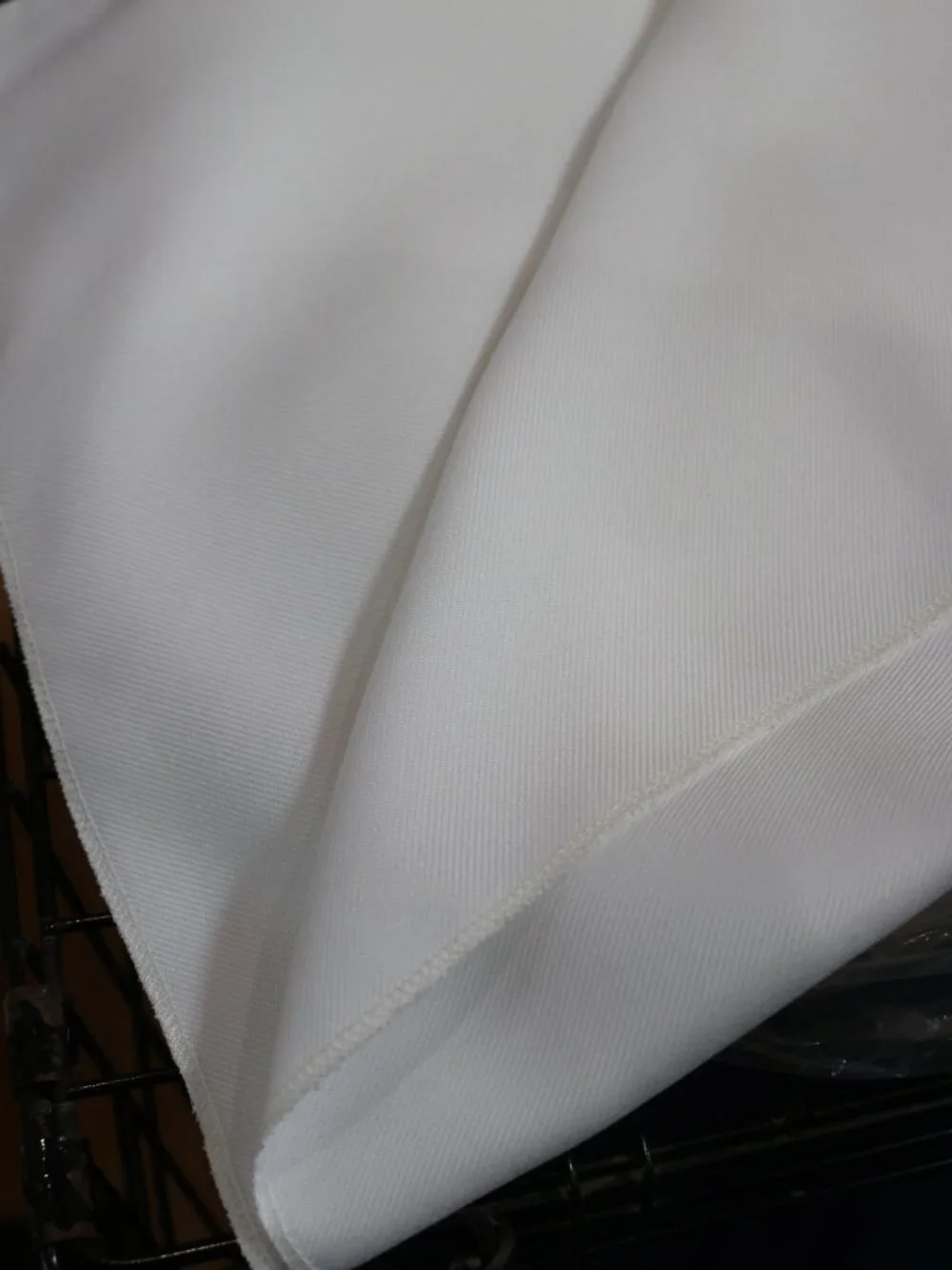 White handmade polyester tablecloth. 60x120.